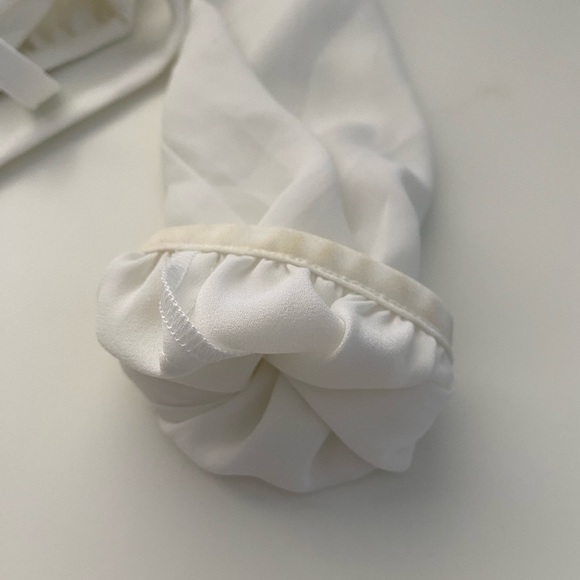 Sunday Best White Cropped Blouse (Size: XXS) - Picture 8 of 13
